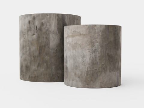 Doloma side table grey 2 set 3D मॉडल
