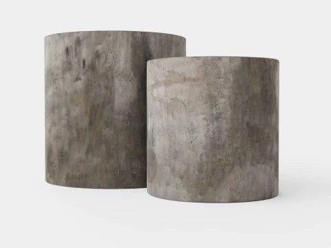 Doloma side table grey 2 set 3D Model