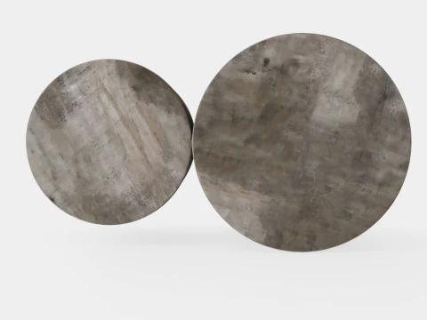 Doloma side table grey 2 set 3D Model