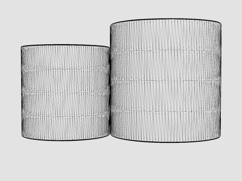 Doloma side table grey 2 set 3D Model