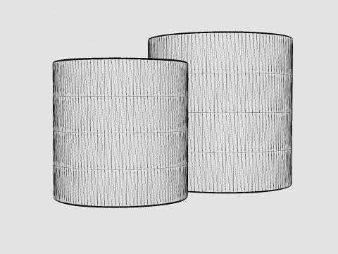 Doloma side table grey 2 set 3D Model