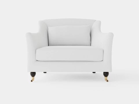 Poltrona Dorchester branco Modelo 3D