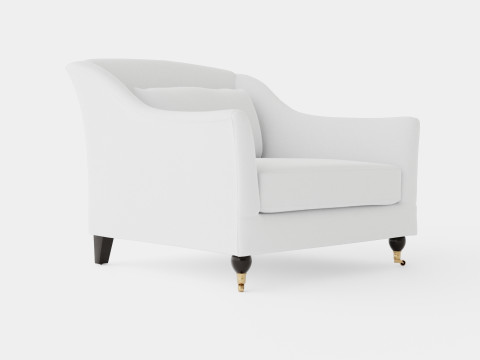 Dorchester armchair off white 3D मॉडल