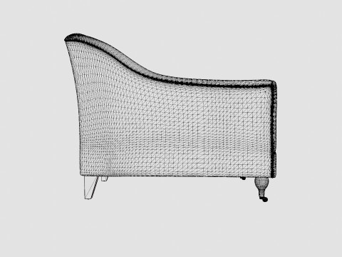 Dorchester armchair off white 3D मॉडल