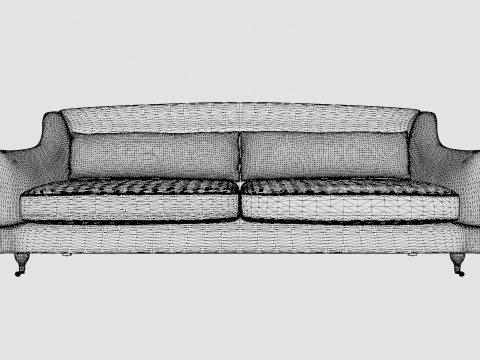 Dorchester sofa off white 3D Model