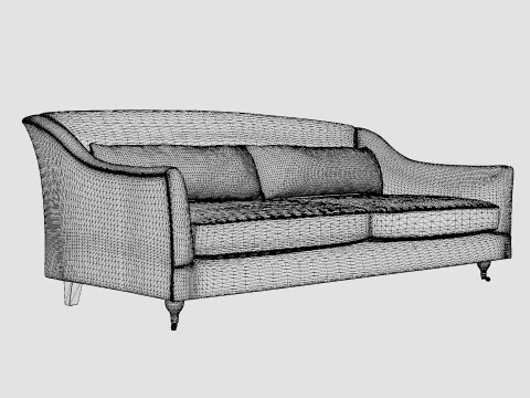 Dorchester sofa off white 3D Model