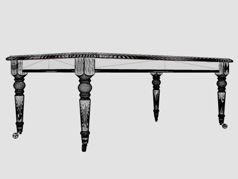 Dukes coffee table black 3D Model