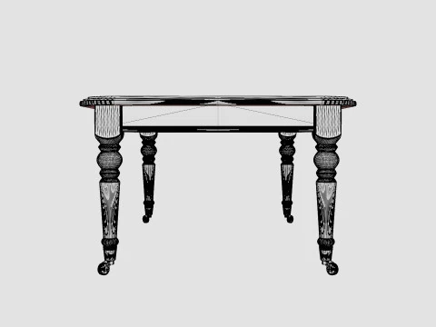Dukes coffee table black 3D Model