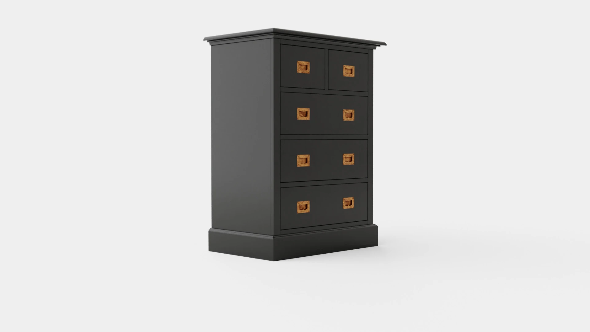 Eastham chest of drawers black 3D Model .c4d .max .obj .3ds .fbx .stl .blend 
