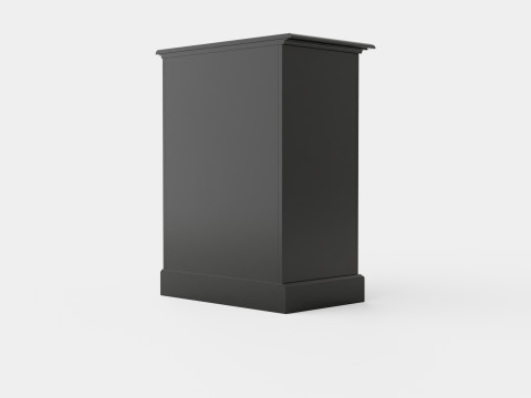 Eastham chest of drawers black 3D Model