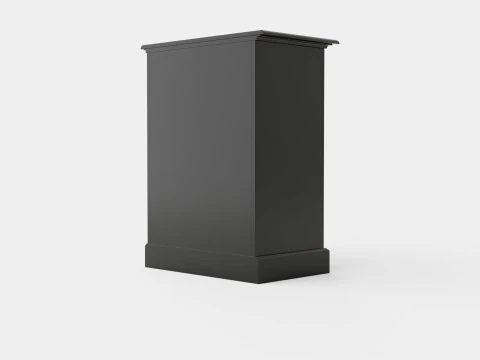 Eastham chest of drawers black 3D Model