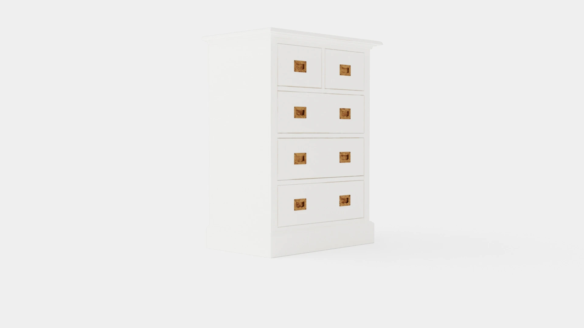 Eastham chest of drawers white 3D Model .c4d .max .obj .3ds .fbx .stl .blend 