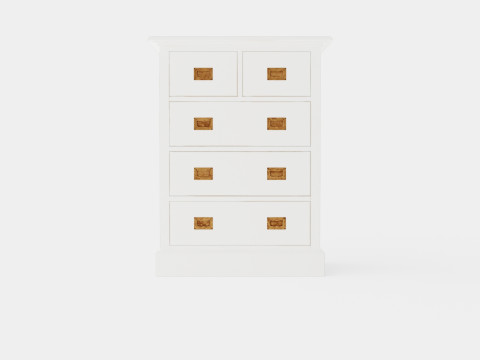 Eastham chest of drawers white Modèle 3D