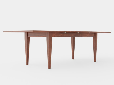 Eton dining table rich brown oak 3D Model