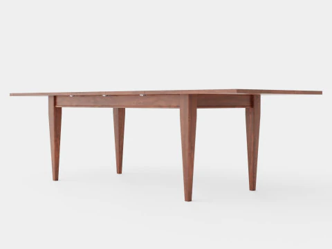 Eton dining table rich brown oak 3D Model