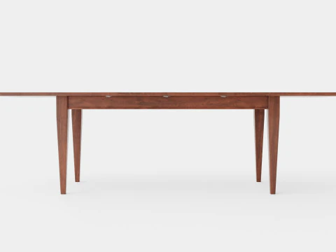 Eton dining table rich brown oak 3D Model