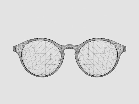 Futuro Black Glasses 3D Model