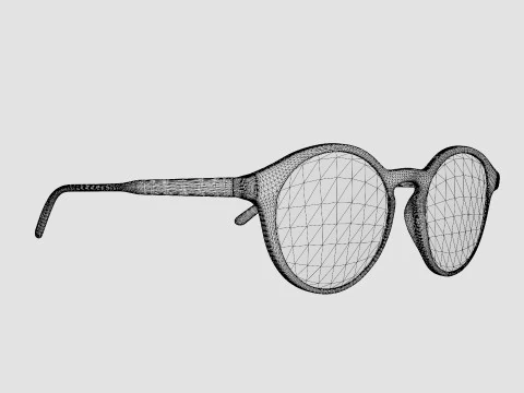 Futuro Black Glasses 3D Model