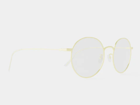 Vintage Gold Glasses 3D Model