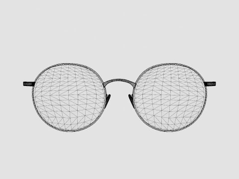 Vintage Gold Glasses 3D Model