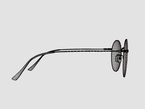 Vintage Gold Glasses 3D Model