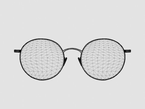 Vintage Black Glasses 3D 모델