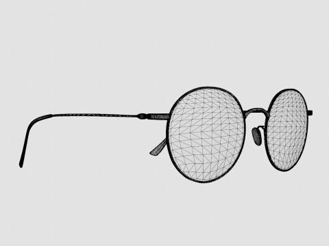 Vintage Black Glasses 3D 모델