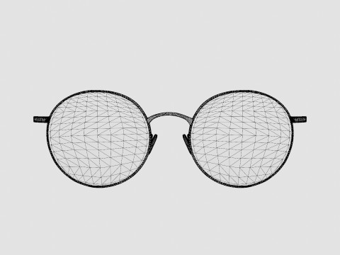 Vintage Silver Glasses 3Dモデル