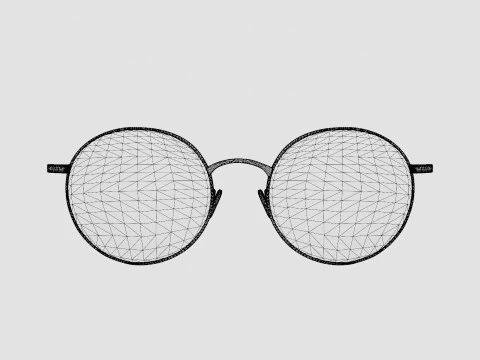 Vintage Silver Glasses 3D Model