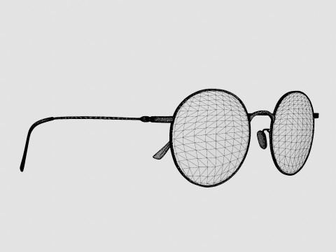 Vintage Silver Glasses 3Dモデル