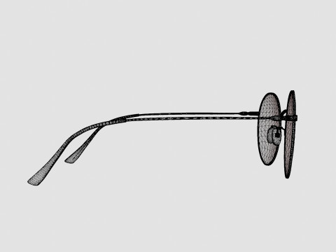 Vintage Silver Glasses 3Dモデル