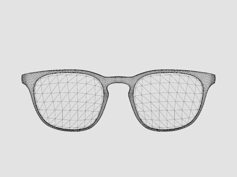 Semper Black Glasses 3D Model