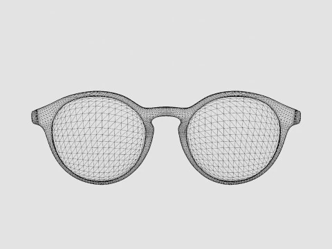 Futuro Frosty Blue Glasses 3D Model