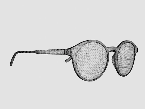 Futuro Frosty Blue Glasses 3D Model