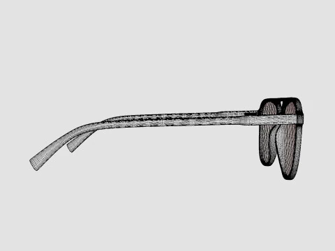 Fortis Midnight Glasses 3D Model