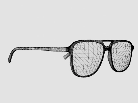 Fortis Matte Black Glasses 3D Model