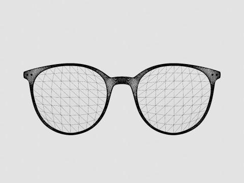 Venus Clear Pink Glasses 3D Модель