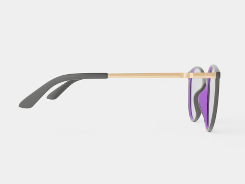 Venus Black Glasses 3D Model