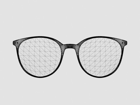 Venus Black Glasses 3D Model