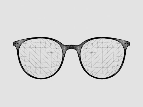 Venus Black Glasses 3D Model