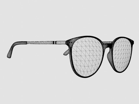 Venus Black Glasses 3D Model