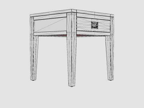 Fairfield side table English 3D Model