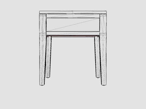 Fairfield side table English 3D Model