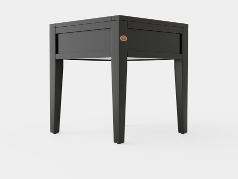 Fairfield side table black Model 3D