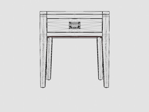 Fairfield side table black Model 3D