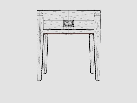 Fairfield side table black 3D Model