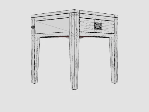 Fairfield side table black 3D Model