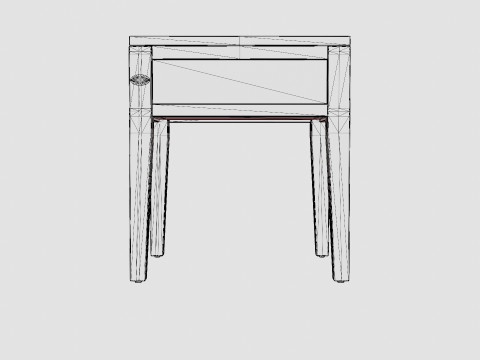 Fairfield side table black Model 3D