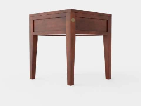 Fairfield side table rich brown 3Dモデル