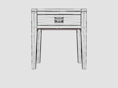 Fairfield side table rich brown 3Dモデル